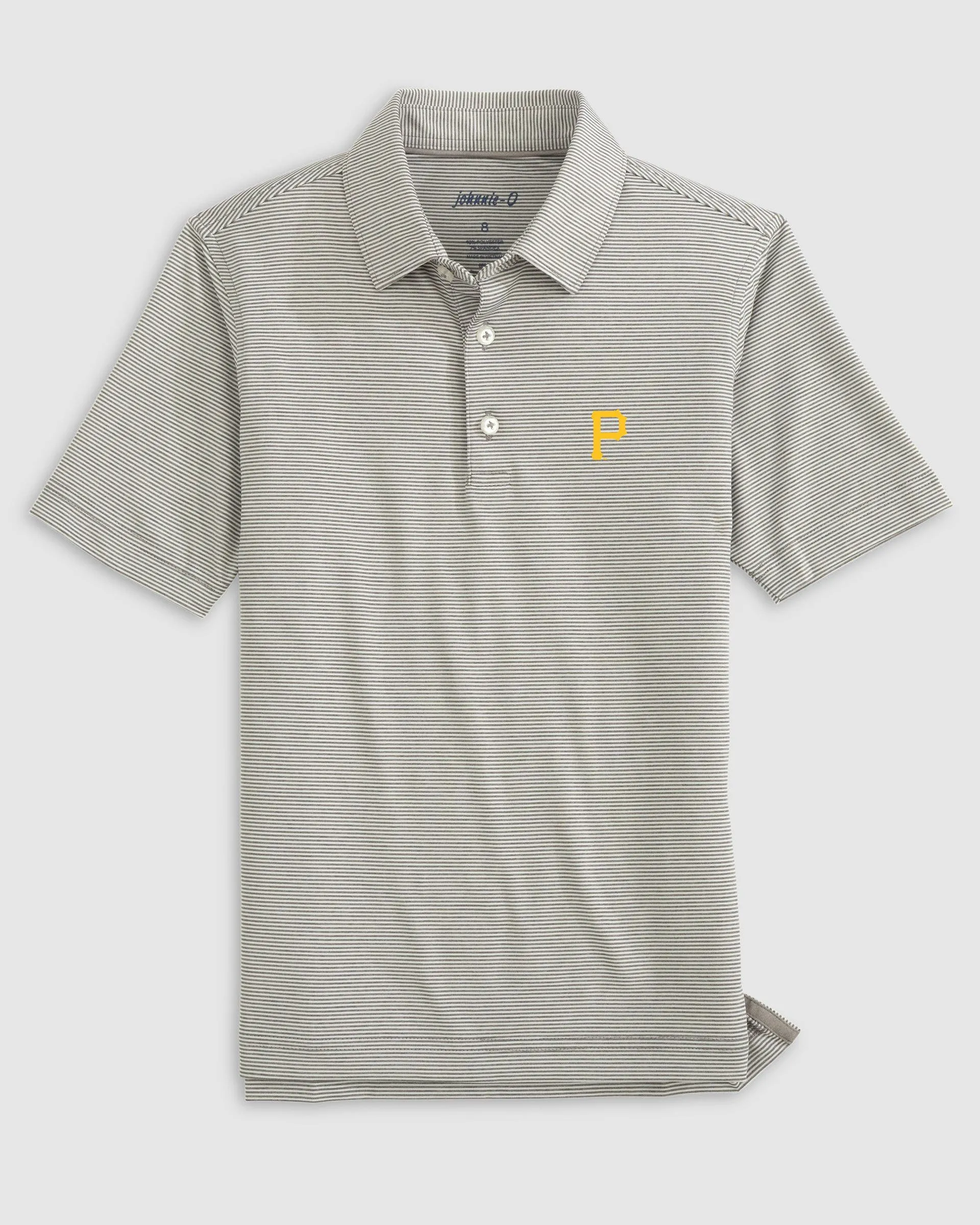 Pittsburgh Pirates Lyndonn Jr. Striped Jersey Performance Polo sold by Johnnie-O