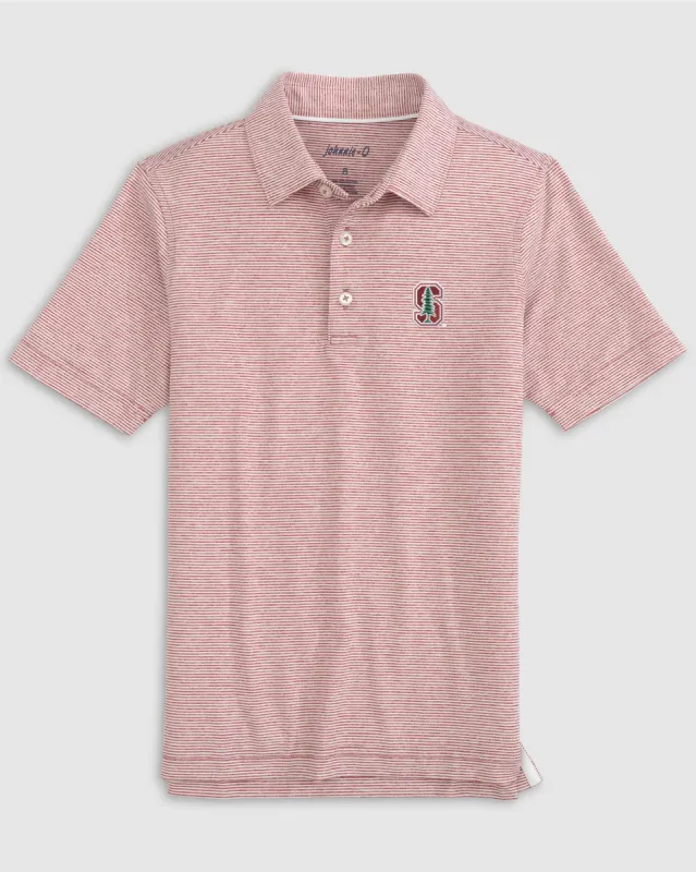 Stanford Lyndonn Jr. Striped Jersey Performance Polo sold by Johnnie-O