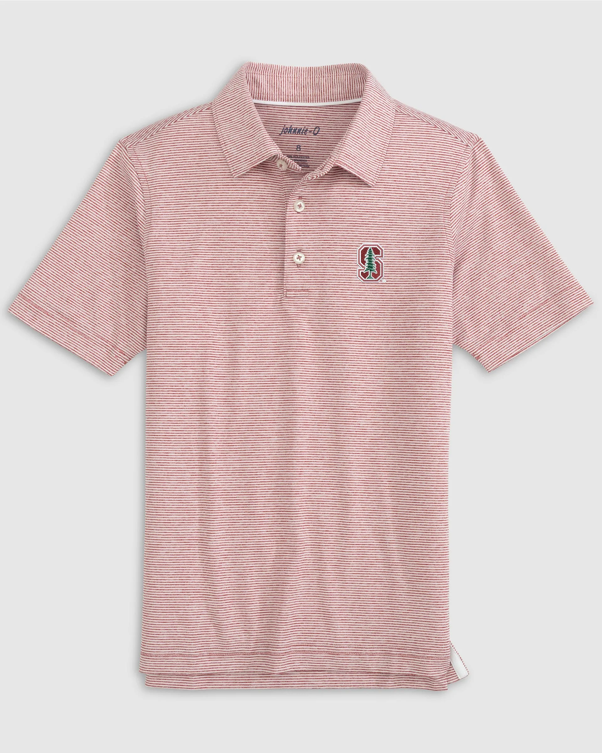 Stanford Lyndonn Jr. Striped Jersey Performance Polo sold by Johnnie-O