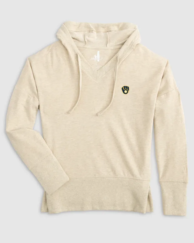 Women's Milwaukee Brewers Carrie Pullover Hoodie sold by Johnnie-O