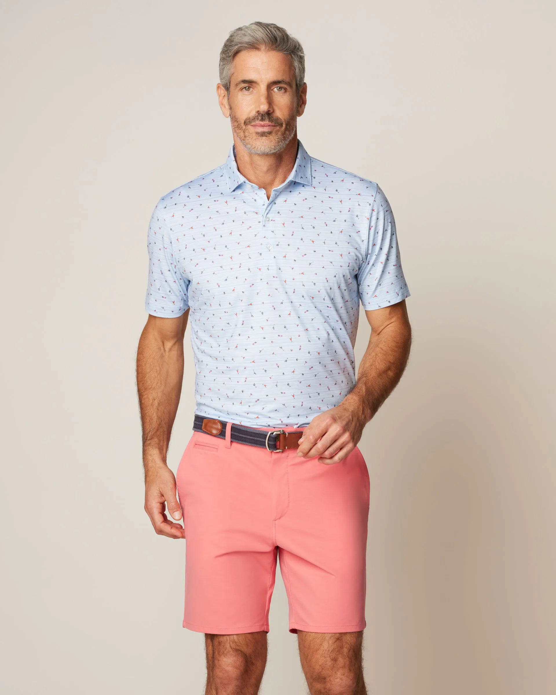 Waldorf Printed Jersey Performance Polo sold by Johnnie-O