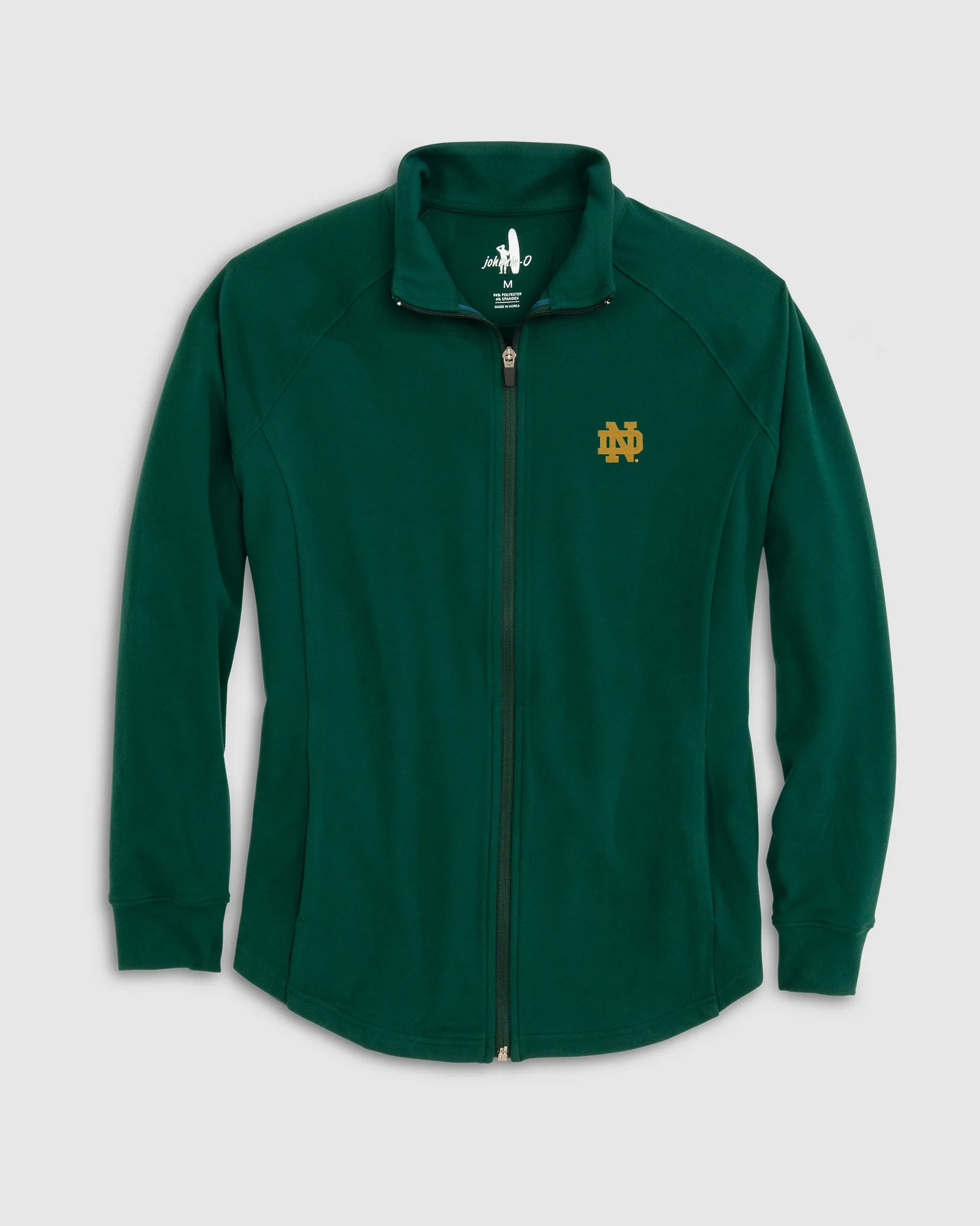 Women's Notre Dame Blakey Full Zip Fleece Jacket sold by Johnnie-O