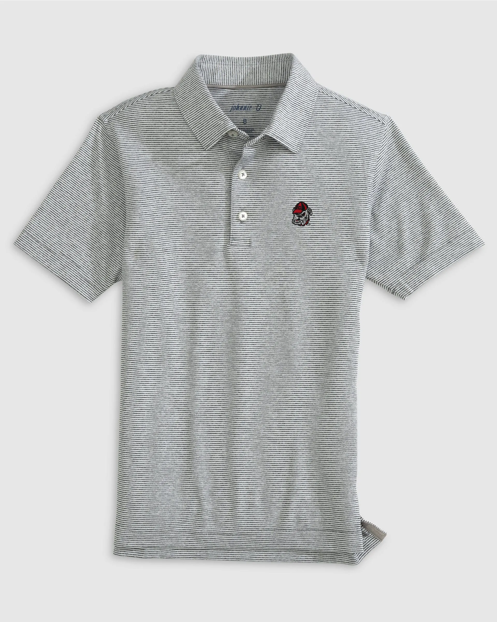 Georgia Lyndonn Jr. Striped Jersey Performance Polo - Bulldog Head Logo sold by Johnnie-O product image thumbnail 2