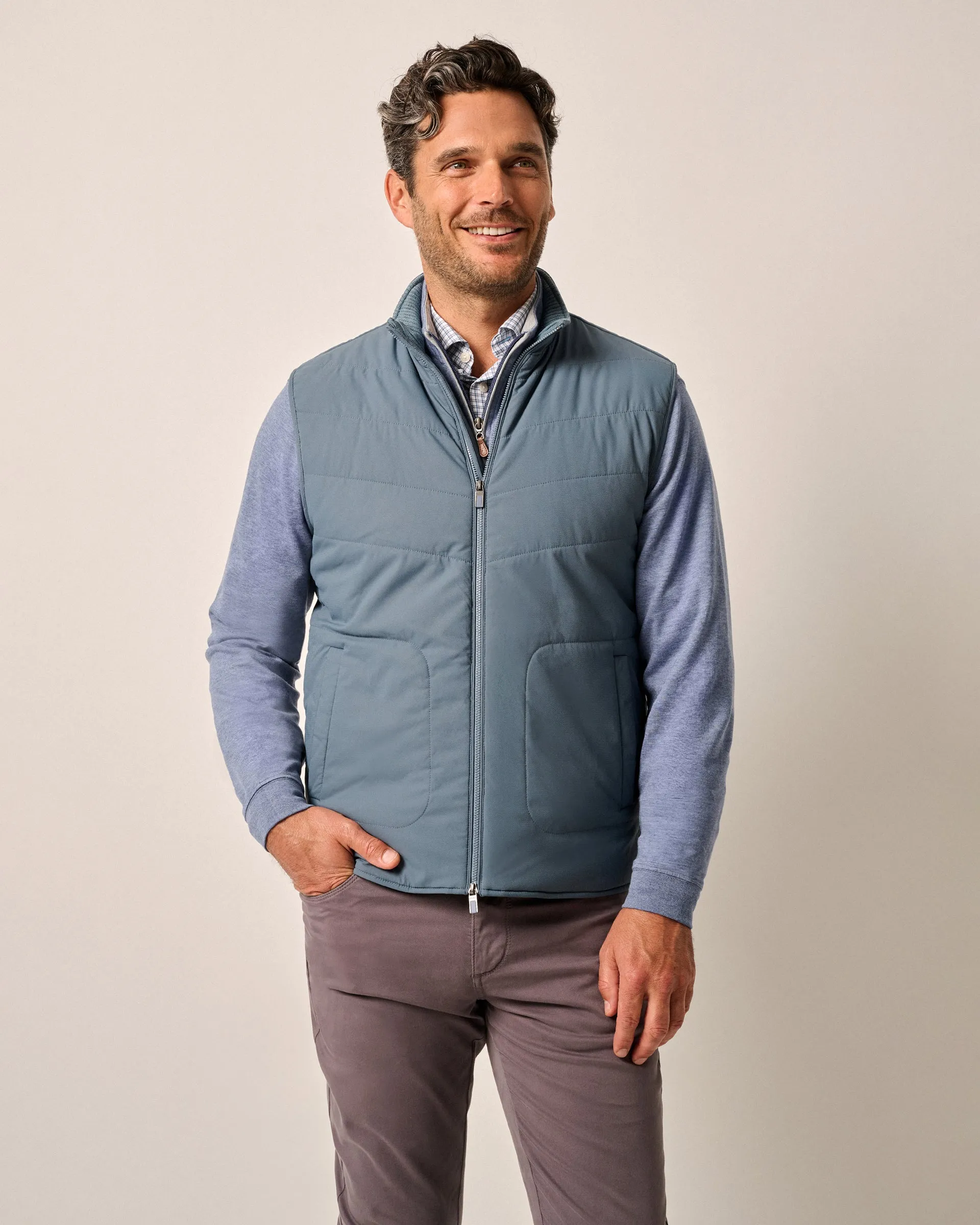 Fairhaven Quilted Zip Vest sold by Johnnie-O