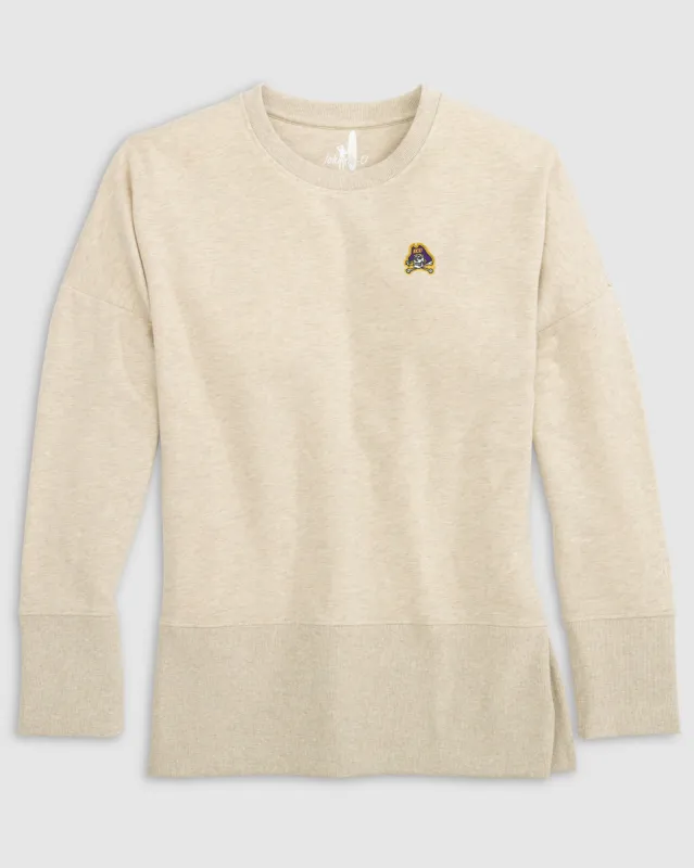 Women's East Carolina Brittany Crewneck Sweatshirt sold by Johnnie-O