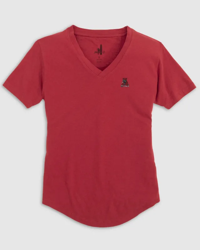 Women's University of Alabama Merediths V-Neck T-Shirt - Vault Logo sold by Johnnie-O