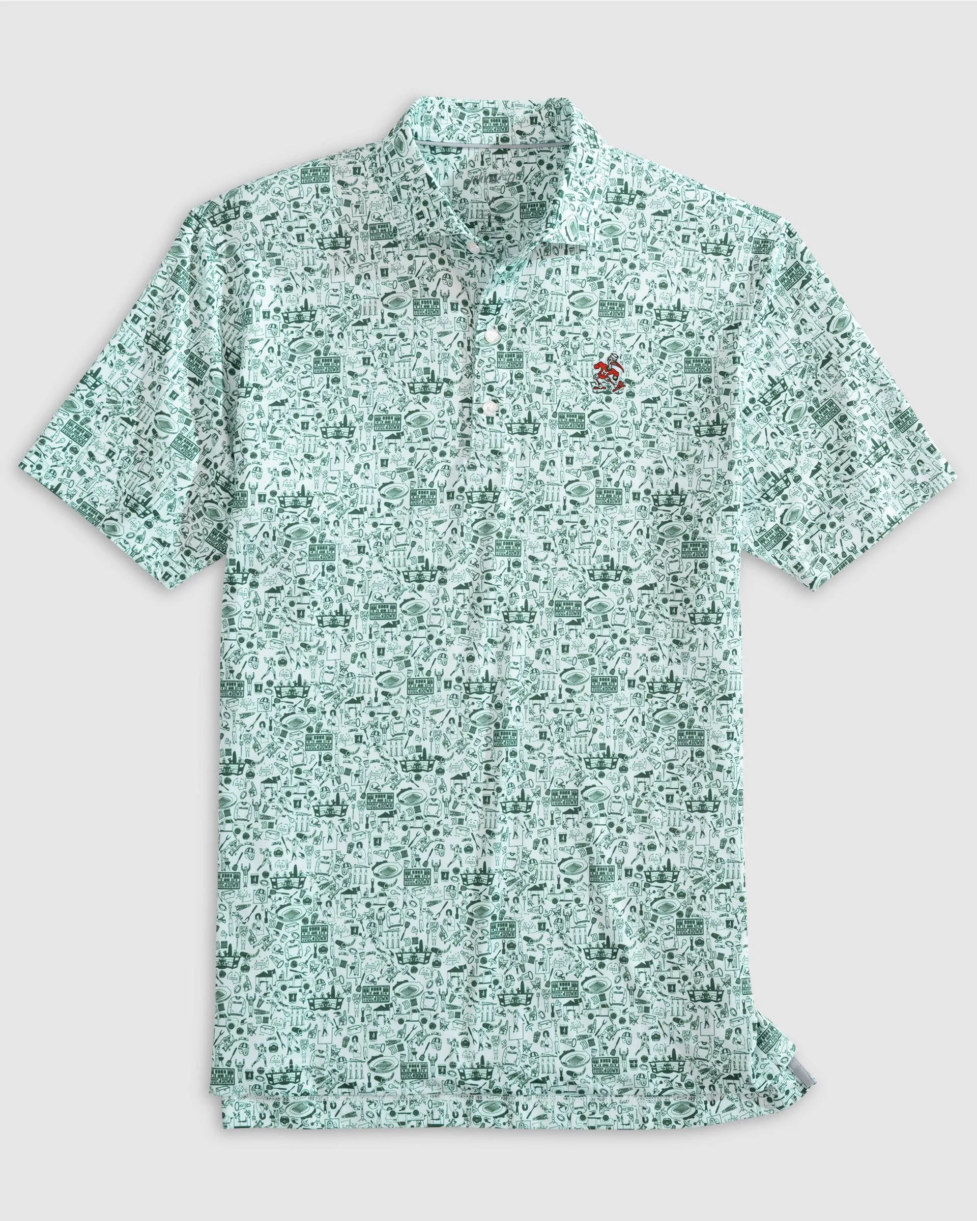 Miami Tailgater Printed Jersey Performance Polo - Vintage Logo sold by Johnnie-O product image thumbnail 3