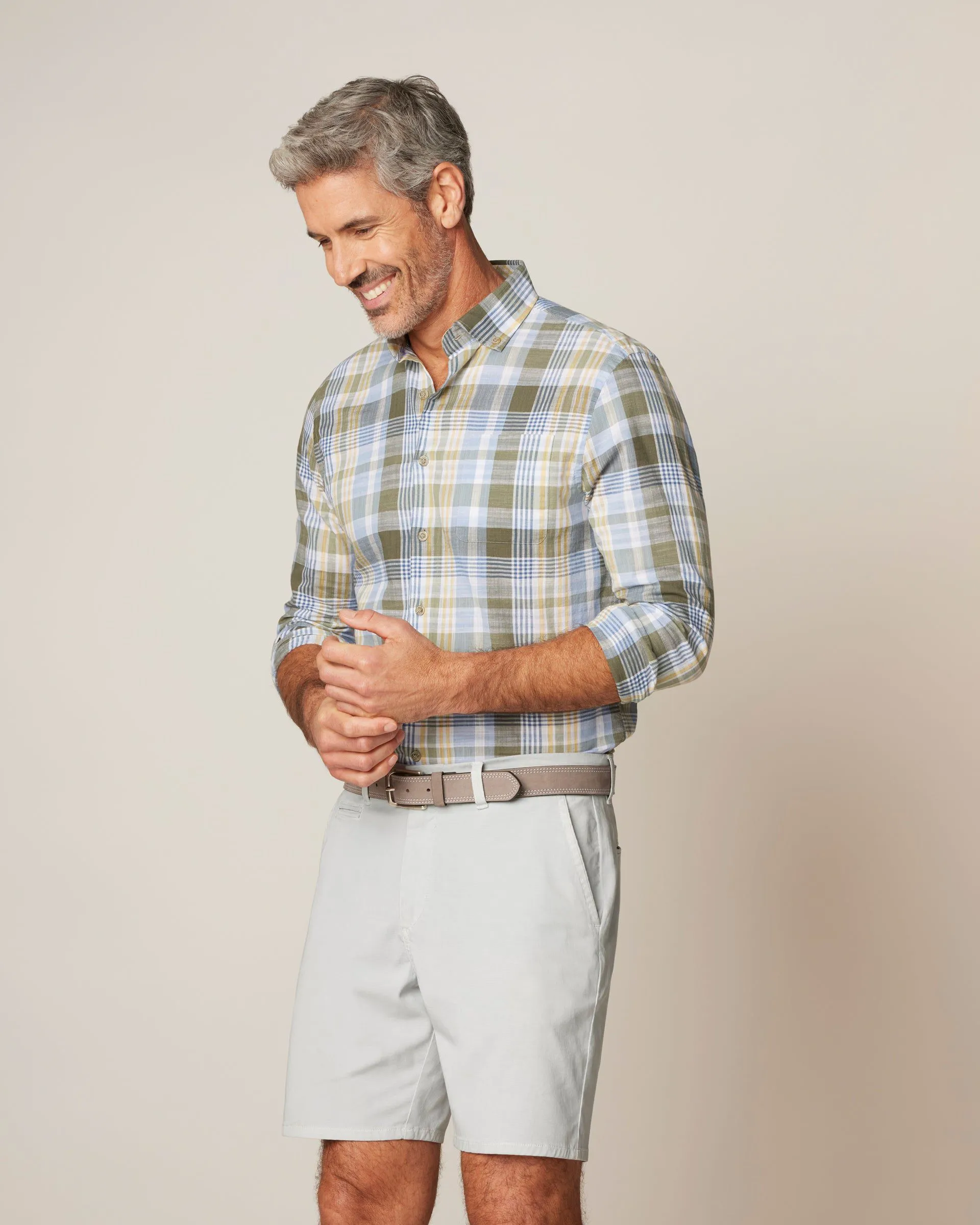 Cedric Tucked Button Up Shirt sold by Johnnie-O product image thumbnail 3