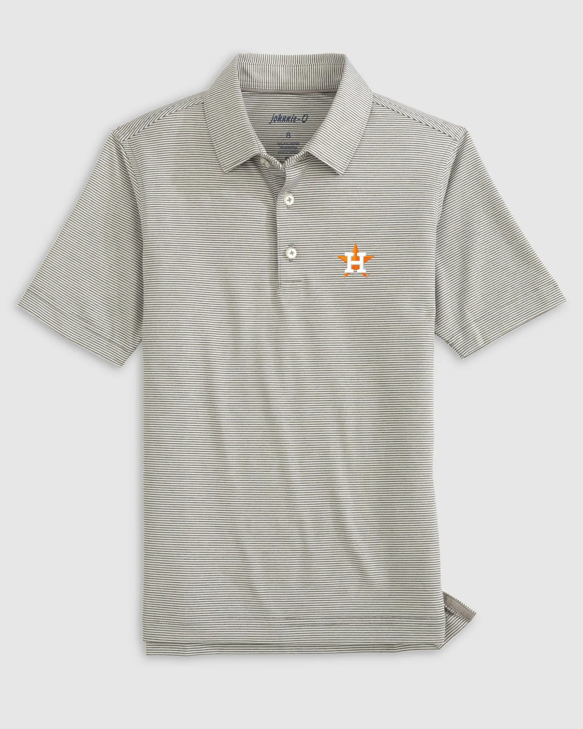 Houston Astros Lyndonn Jr. Striped Jersey Performance Polo sold by Johnnie-O product image thumbnail 2