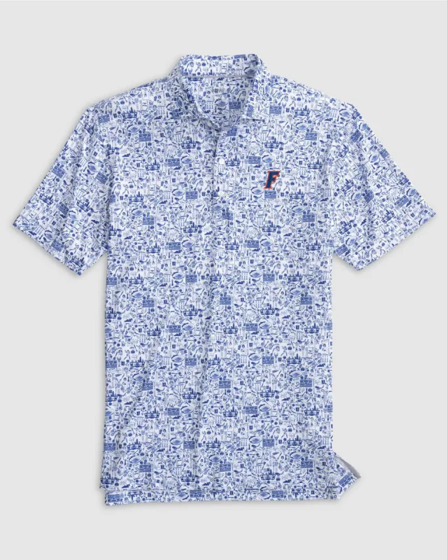 Florida Tailgater Printed Jersey Performance Polo - F Logo sold by Johnnie-O