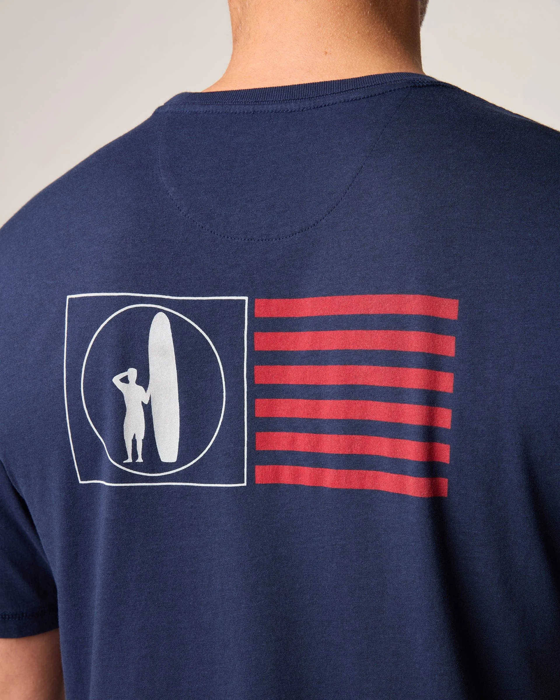 Surfer Stripes Graphic T-Shirt sold by Johnnie-O