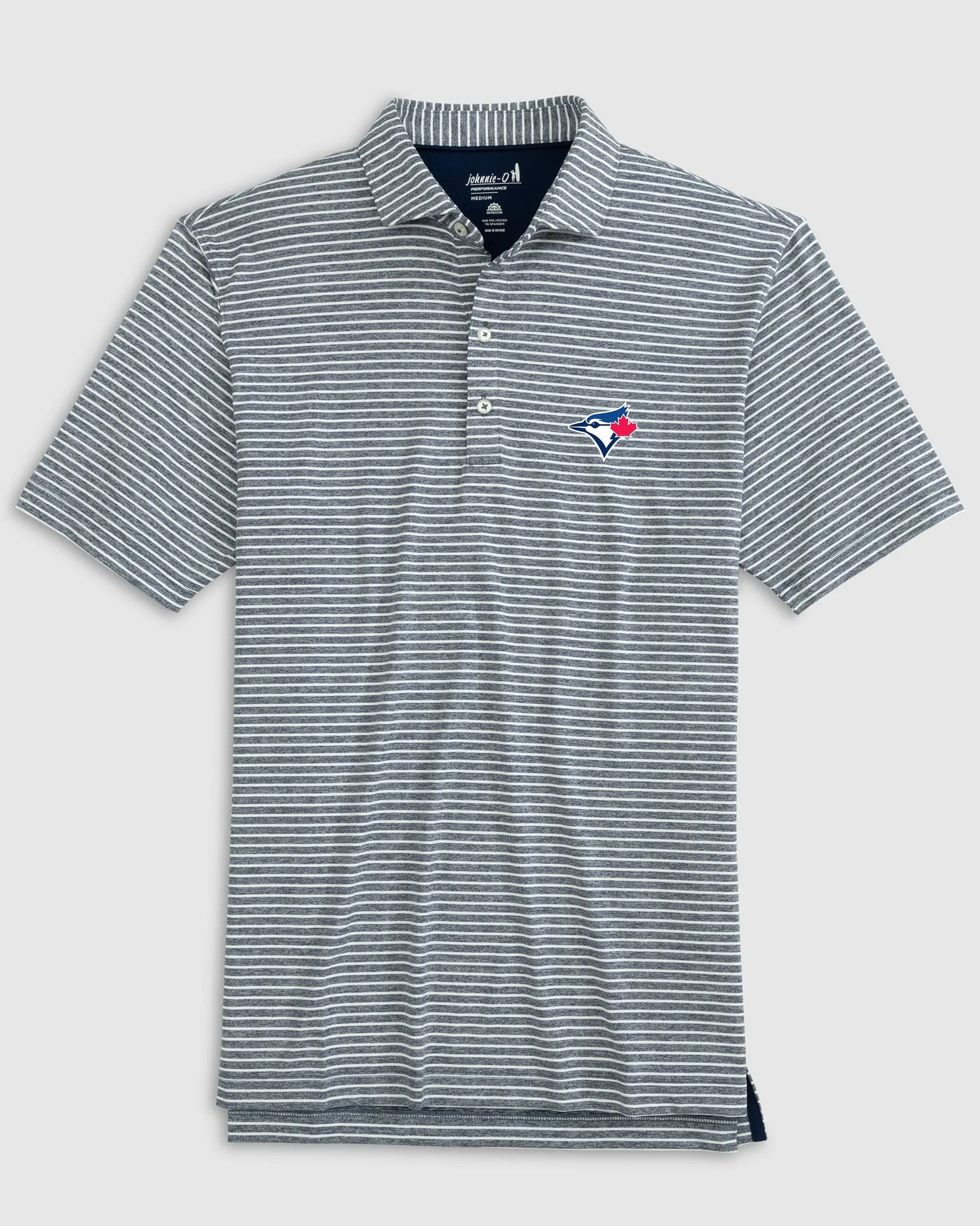 Toronto Blue Jays Clipperr Striped Jersey Performance Polo sold by Johnnie-O product image thumbnail 2