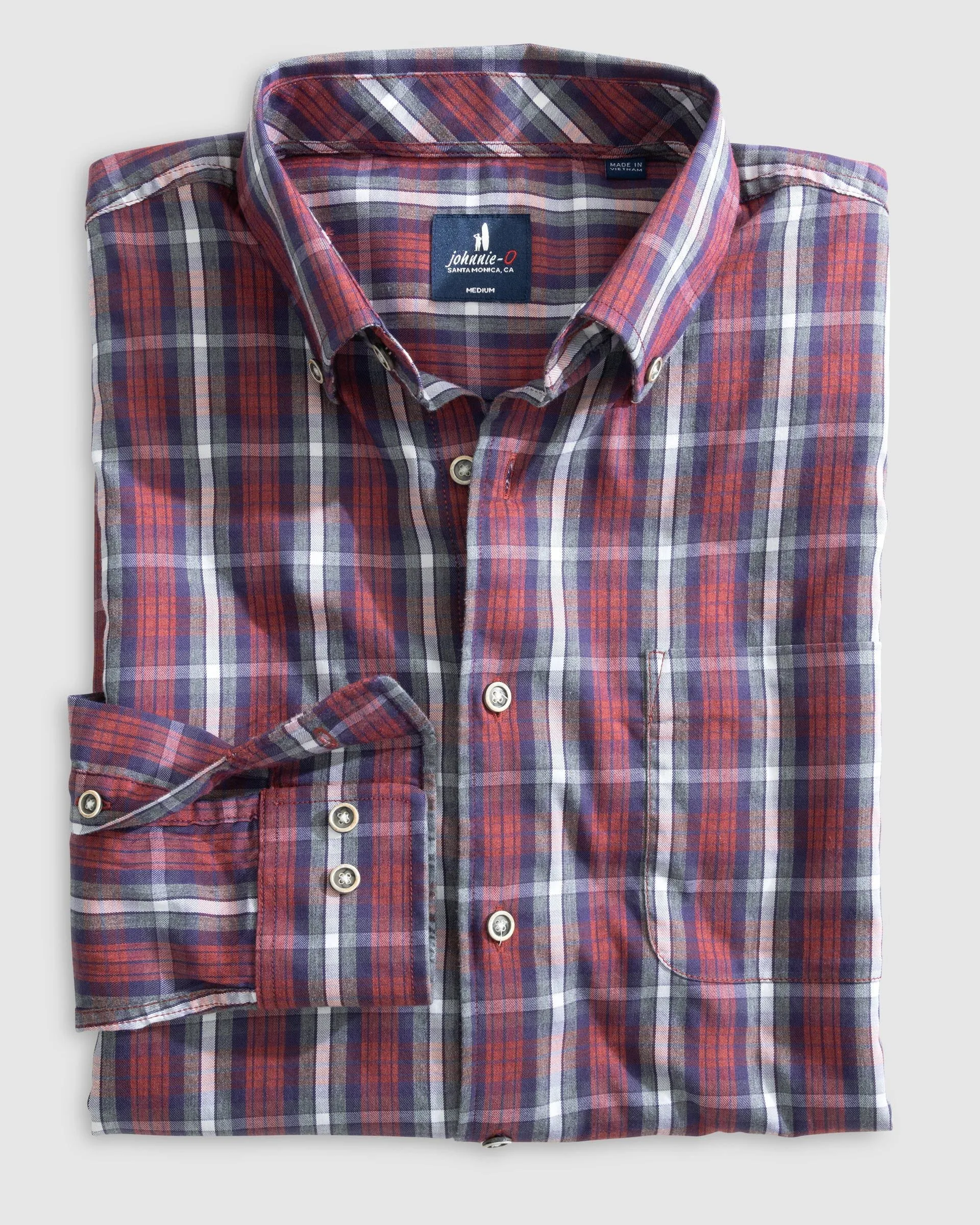 Tucked Cotton Blend Button Up Shirt - Casten sold by Johnnie-O product image thumbnail 5