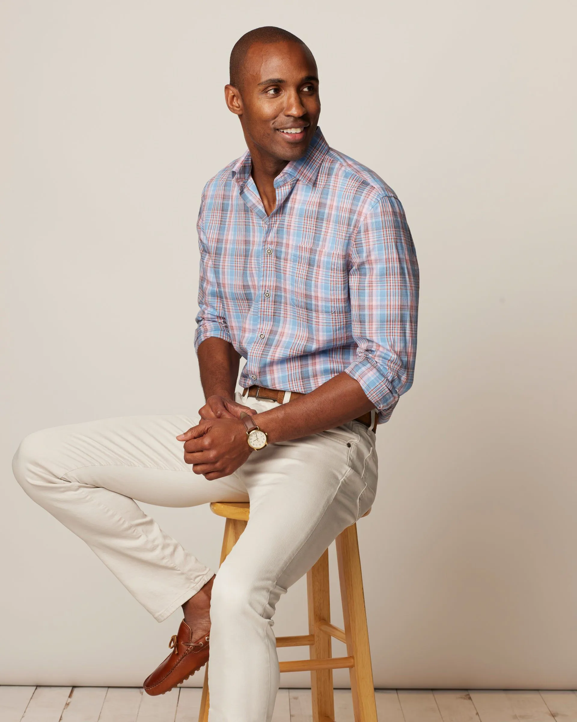 Enix Tucked Button Up Shirt sold by Johnnie-O product image thumbnail 3