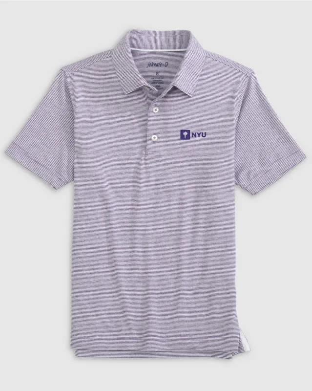 New York Lyndonn Jr. Striped Jersey Performance Polo sold by Johnnie-O