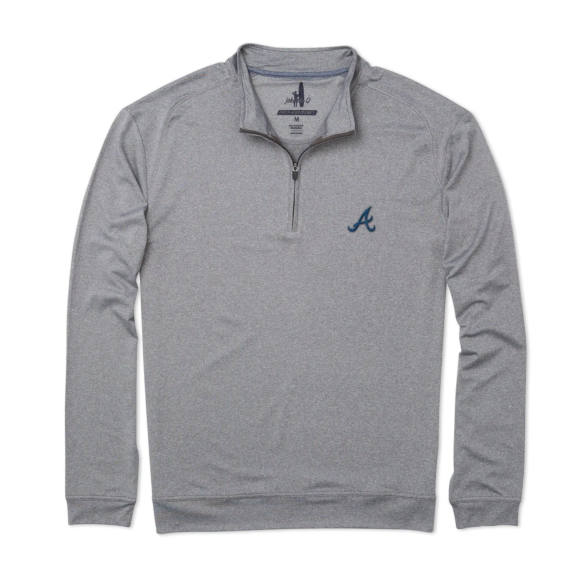 Atlanta Braves Flex PREP-FORMANCE 1/4 Zip Pullover sold by Johnnie-O