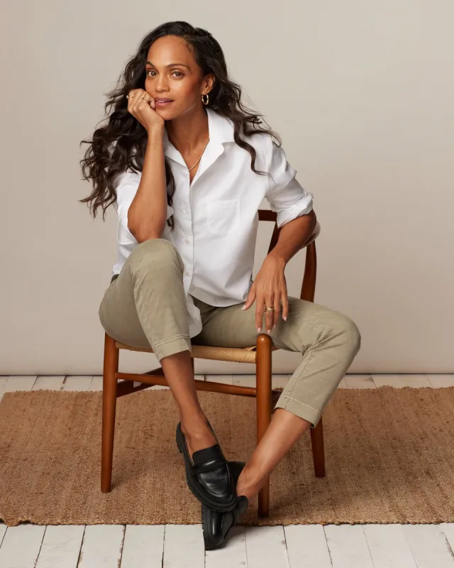 Jess Cotton Button-Down Shirt sold by Johnnie-O