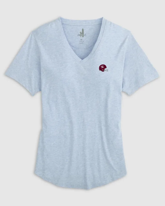 Women's Texas A&M Merediths V-Neck T-Shirt - Vault Logo sold by Johnnie-O