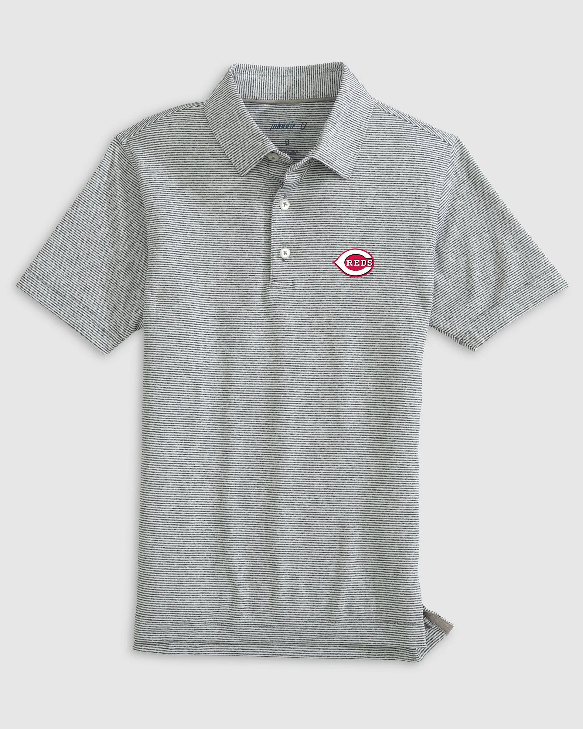 Cincinnati Reds Lyndonn Jr. Striped Jersey Performance Polo sold by Johnnie-O product image thumbnail 2