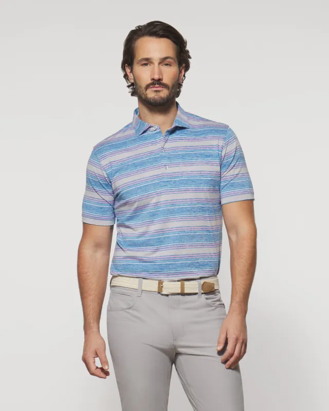 Phineas Striped Jersey Performance Polo made by Johnnie-O