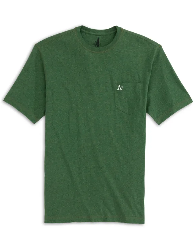 Oakland Athletics Heathered Tyler T-Shirt sold by Johnnie-O