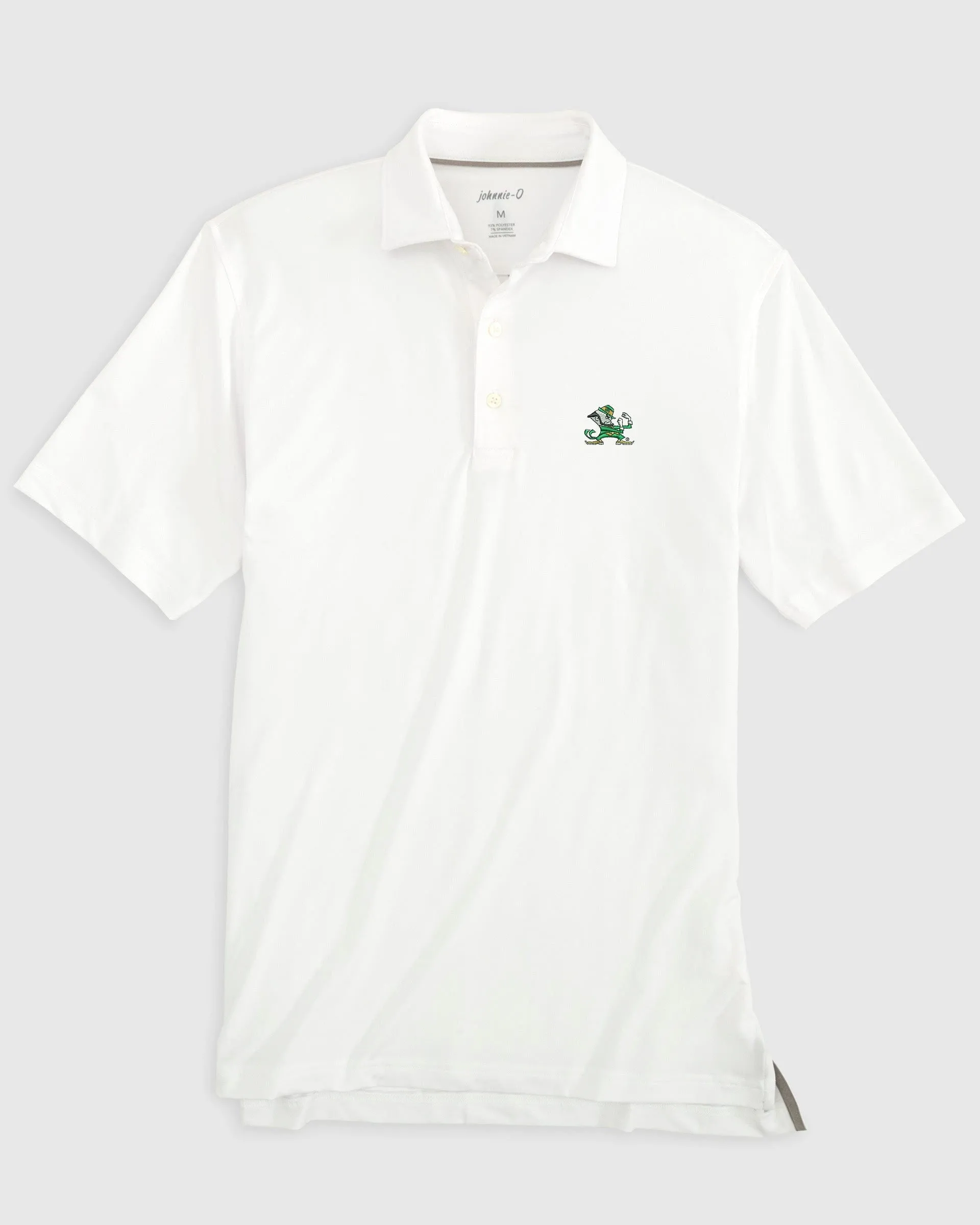 Notre Dame Birdie Jersey Performance Polo - Leprechaun Logo sold by Johnnie-O