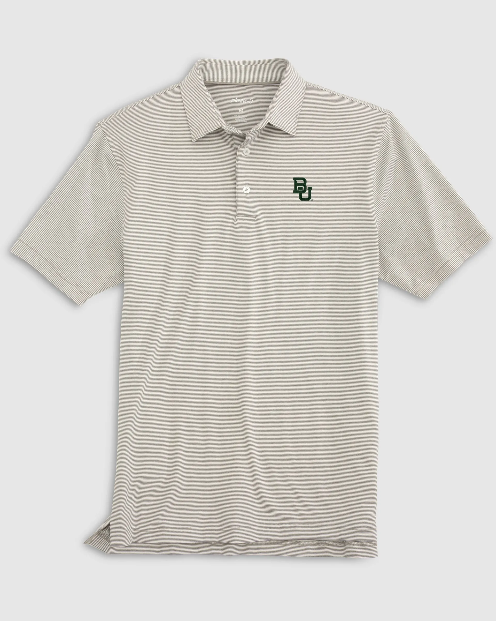 Baylor University Lyndonn Striped Jersey Performance Polo sold by Johnnie-O