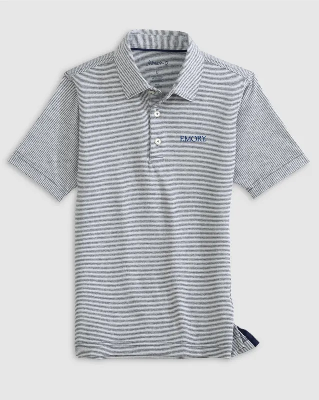 Emory Lyndonn Jr. Striped Jersey Performance Polo sold by Johnnie-O