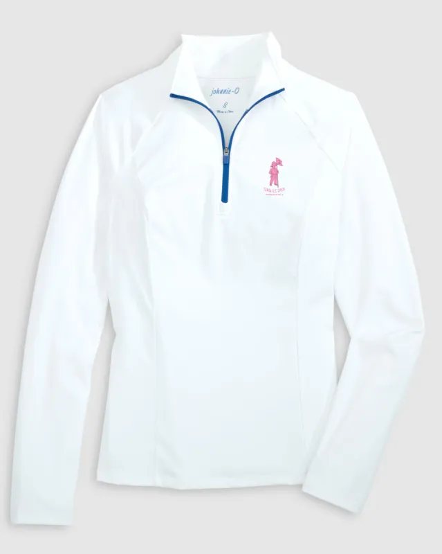 Women's 124th U.S. Open Lottie Performance Quarter-Zip Pullover - Putter Boy Logo sold by Johnnie-O