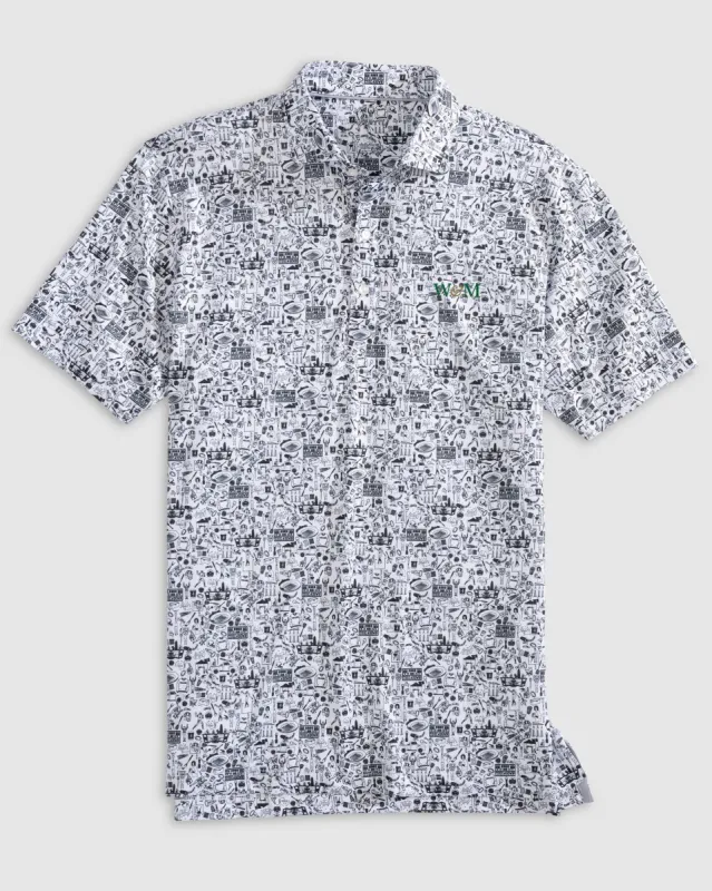 William and Mary Tailgater Printed Jersey Performance Polo sold by Johnnie-O