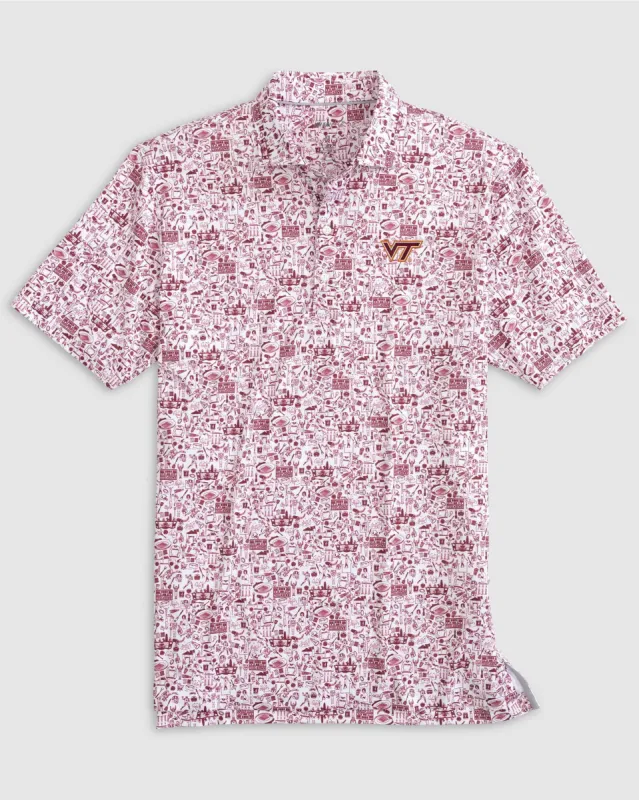 Virginia Tech Tailgater Printed Jersey Performance Polo sold by Johnnie-O