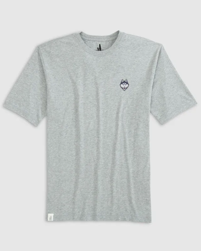UConn Heathered Spencer Cotton T-Shirt sold by Johnnie-O