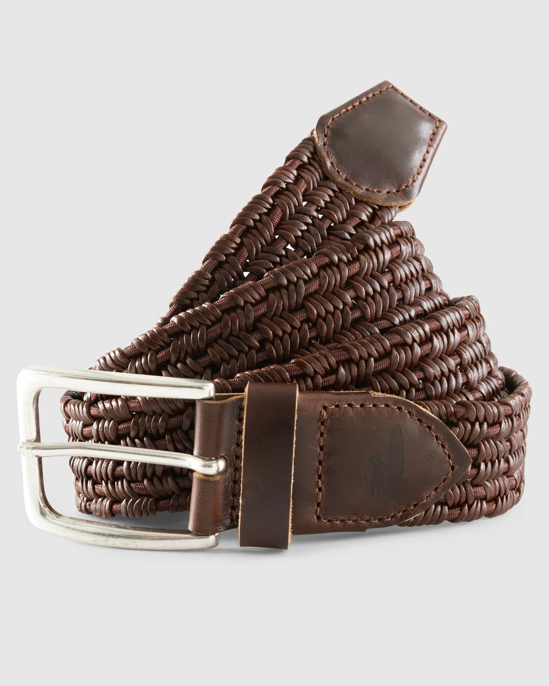 Tessuto Stretch Leather Belt sold by Johnnie-O