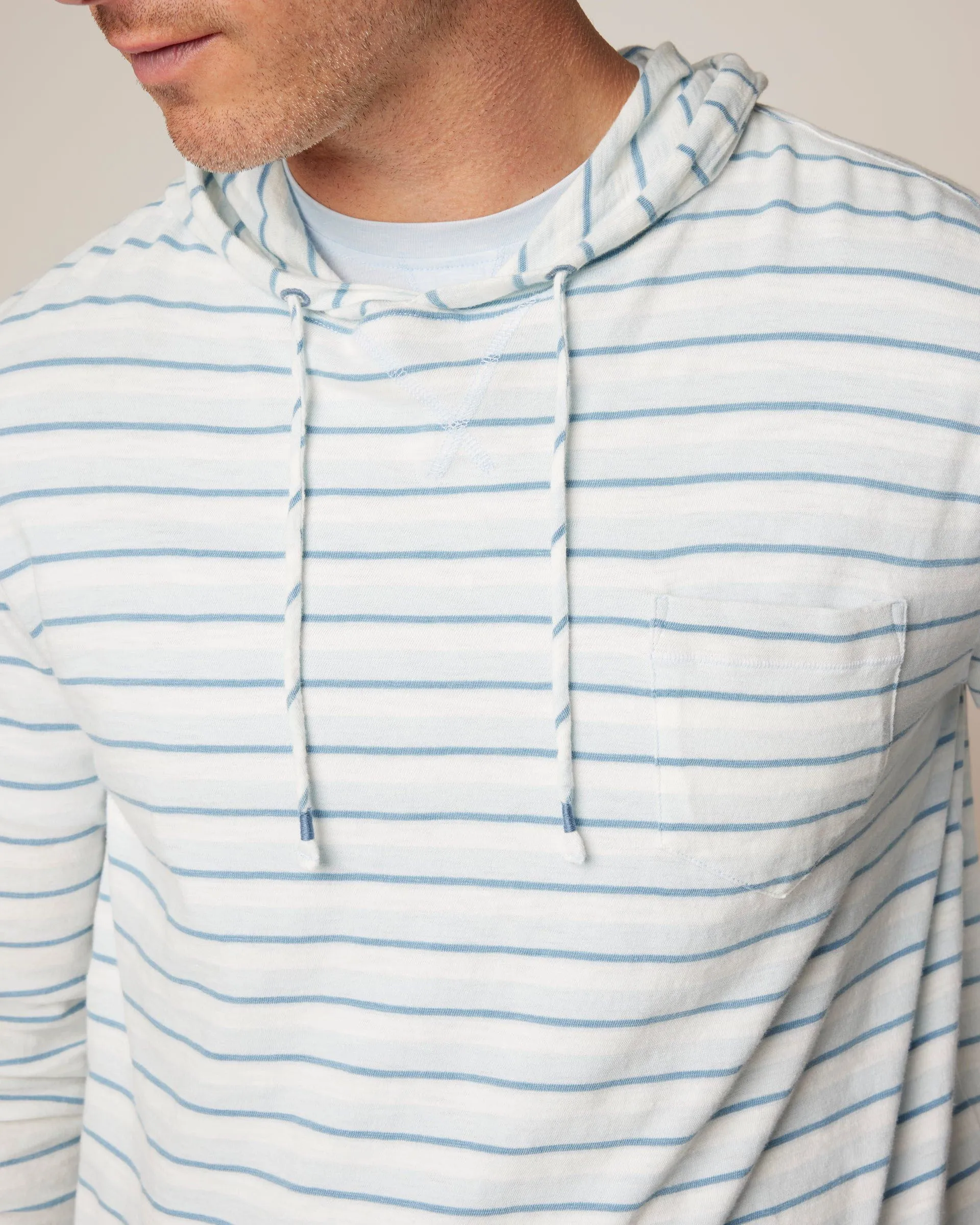 Anthony Indigo Striped Hoodie sold by Johnnie-O product image thumbnail 2