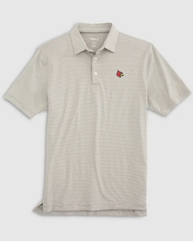Louisville Lyndonn Striped Jersey Performance Polo sold by Johnnie-O