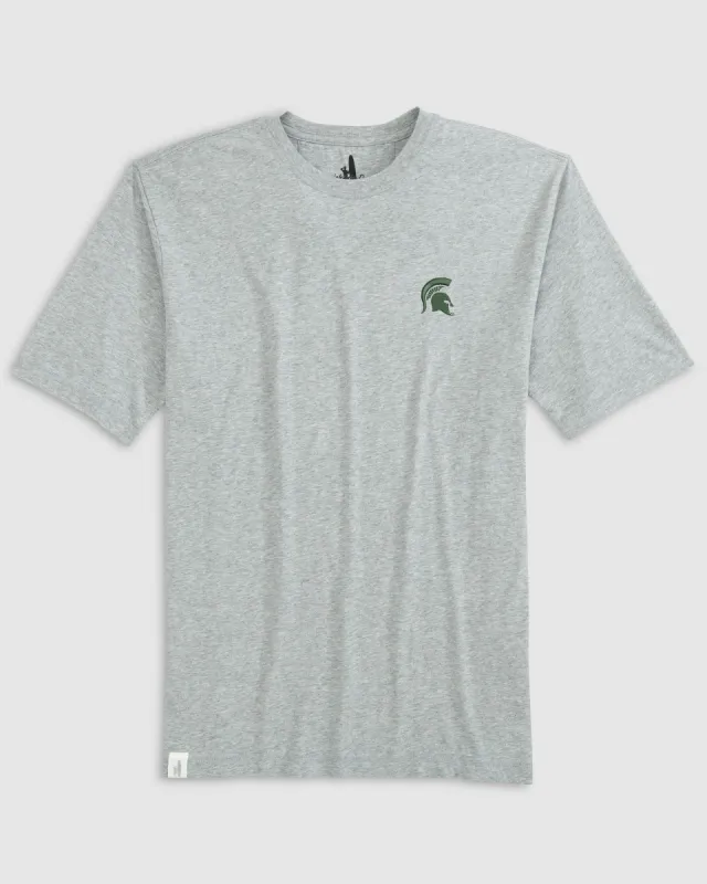 Michigan State Heathered Spencer Cotton T-Shirt sold by Johnnie-O