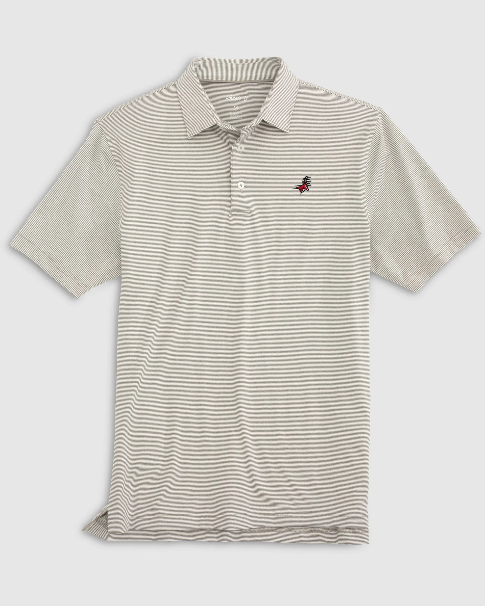 Fairfield Lyndonn Striped Jersey Performance Polo - Stag Logo sold by Johnnie-O