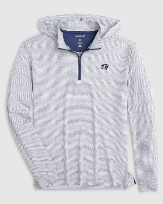 Columbus Blue Jackets Hybrid Performance 1/4 Zip Hoodie sold by Johnnie-O