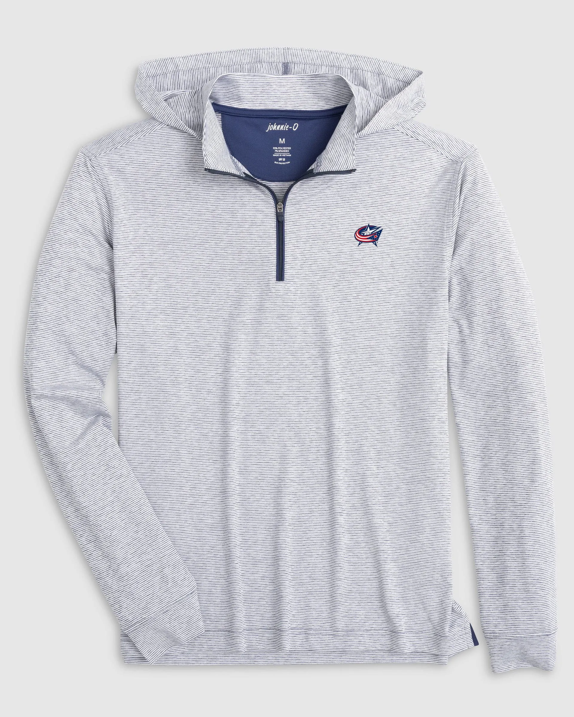 Columbus Blue Jackets Hybrid Performance 1/4 Zip Hoodie sold by Johnnie-O