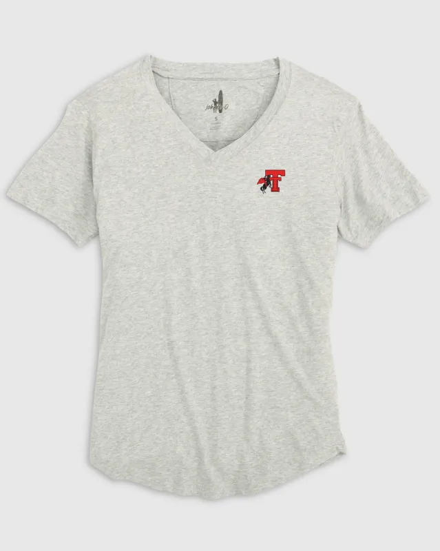 Women's Texas Tech Merediths V-Neck T-Shirt - Vault Logo sold by Johnnie-O