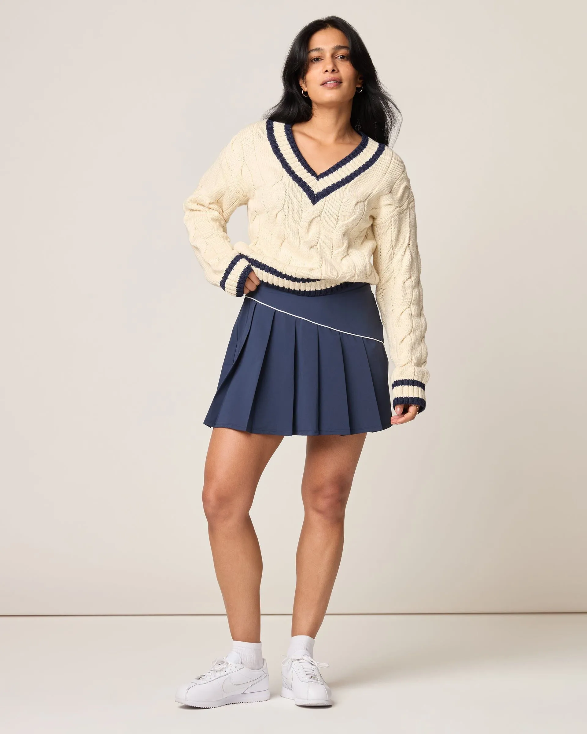 Varsity Cable Knit Cotton Sweater sold by Johnnie-O product image thumbnail 2