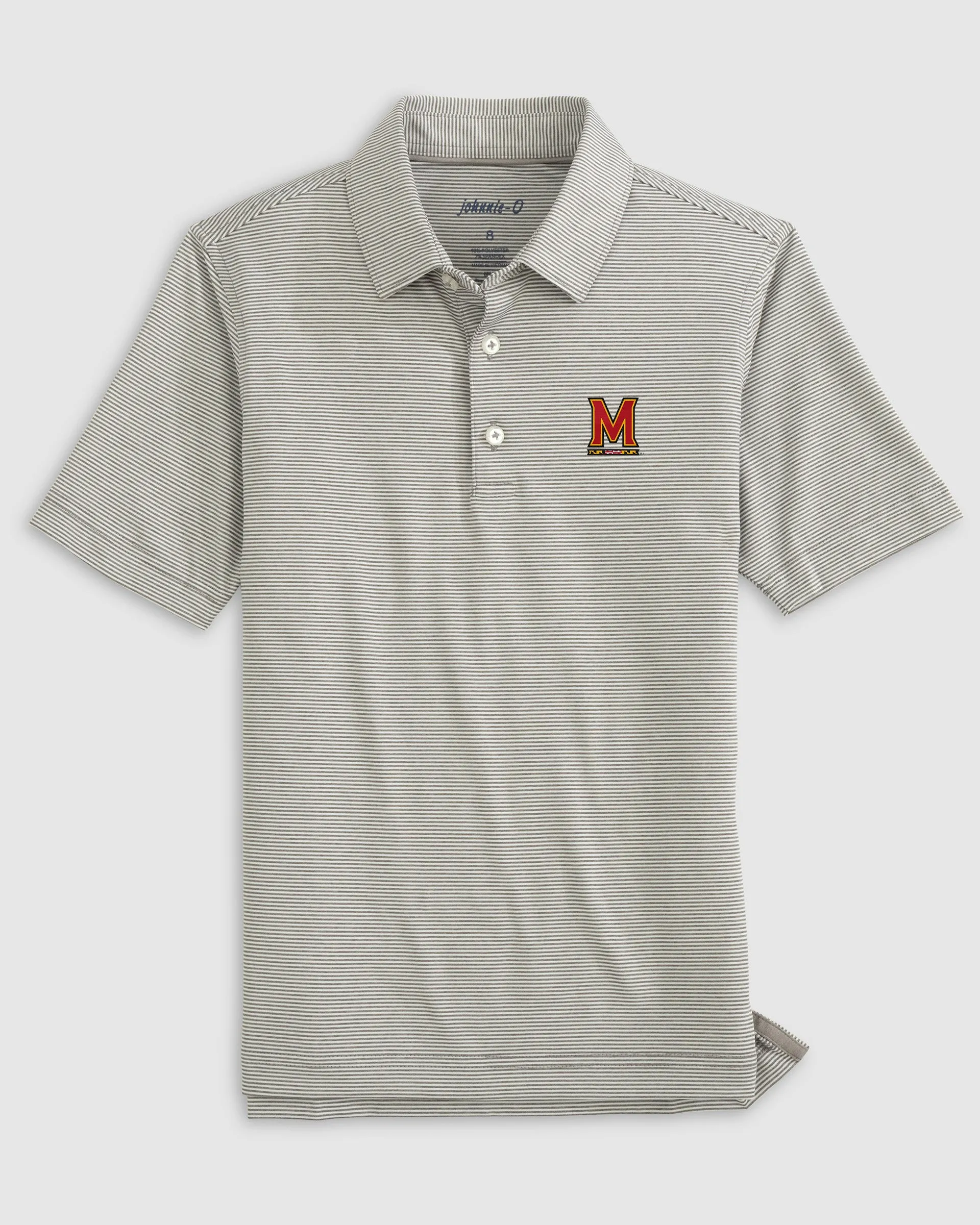 Maryland Lyndonn Jr. Striped Jersey Performance Polo sold by Johnnie-O