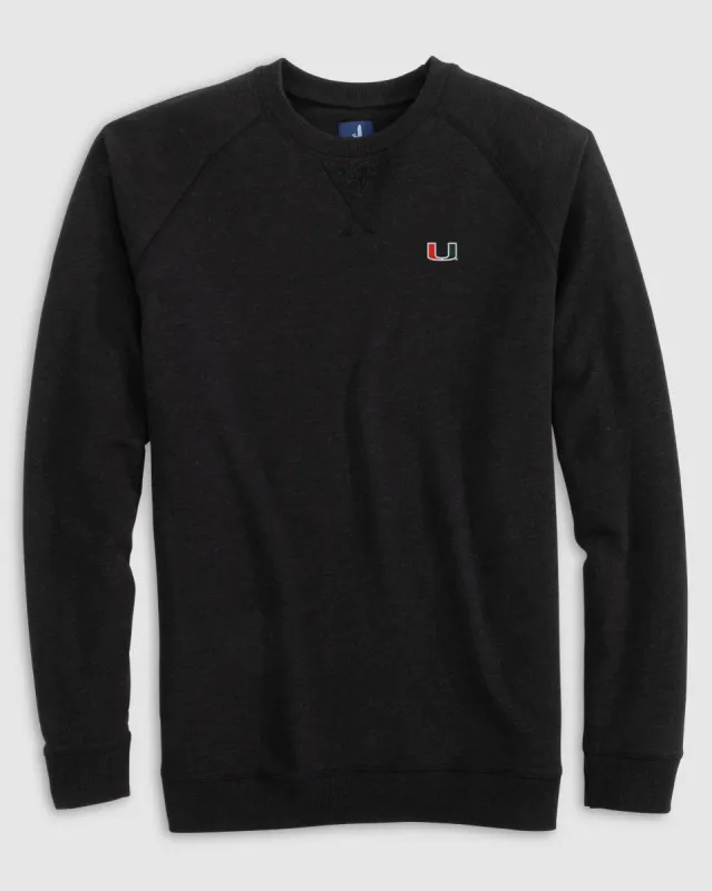 Miami Freeman Crewneck Fleece Sweatshirt made by Johnnie-O