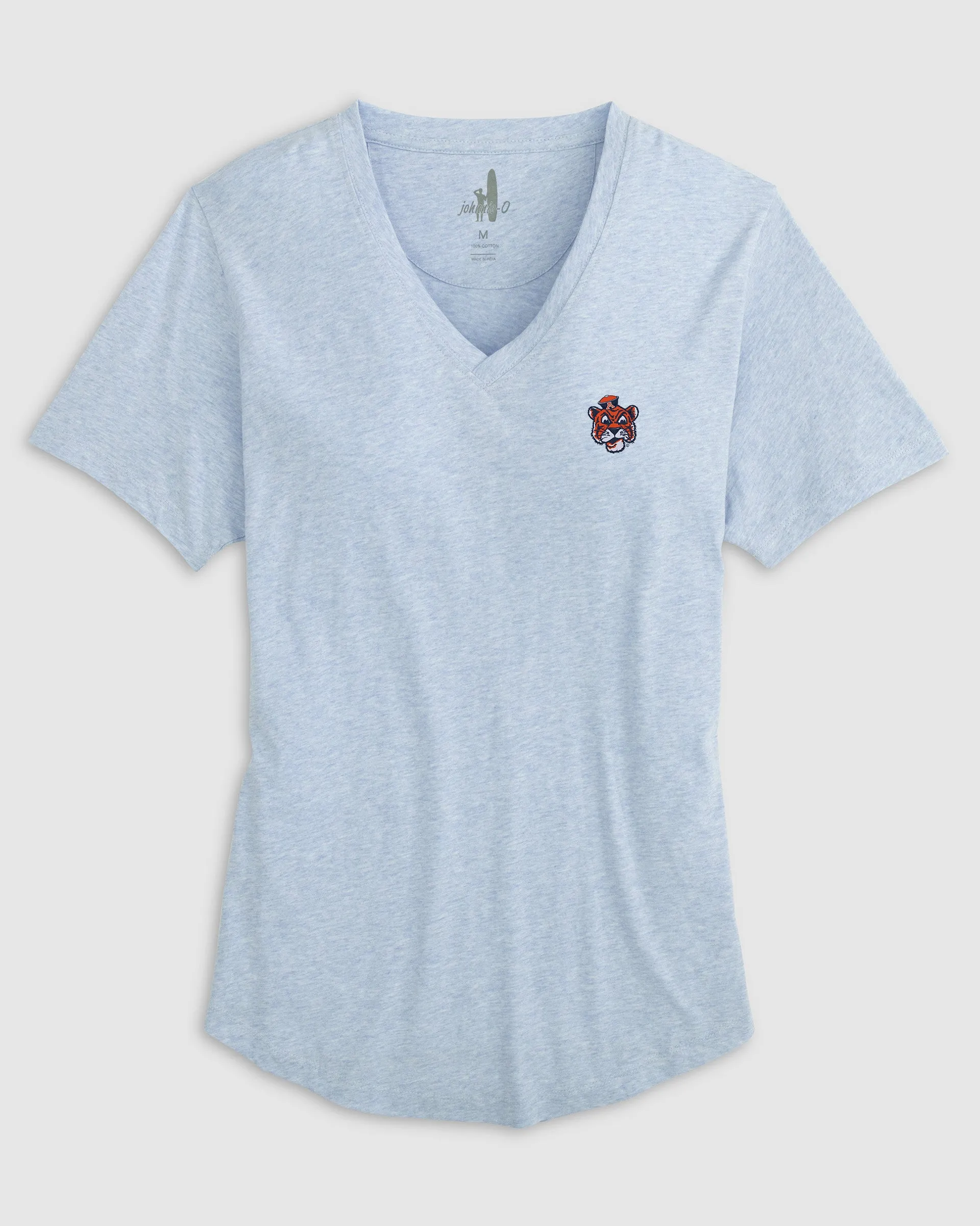 Women's Auburn Merediths V-Neck T-Shirt - Vault Logo sold by Johnnie-O