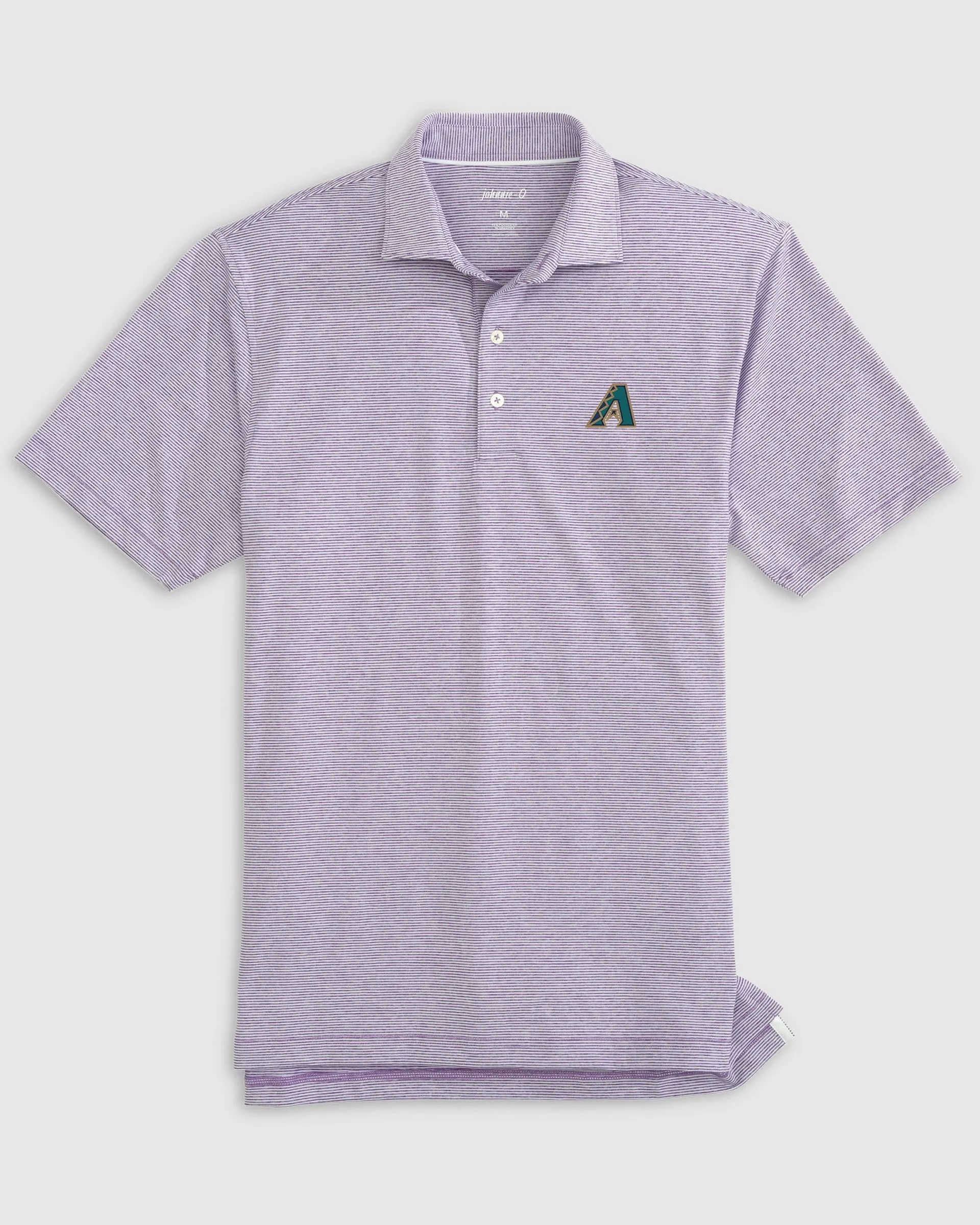 Arizona Diamondbacks Lyndonn Striped Jersey Performance Polo - Cooperstown Logo sold by Johnnie-O product image thumbnail 3