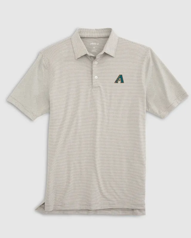 Arizona Diamondbacks Lyndonn Striped Jersey Performance Polo - Cooperstown Logo sold by Johnnie-O