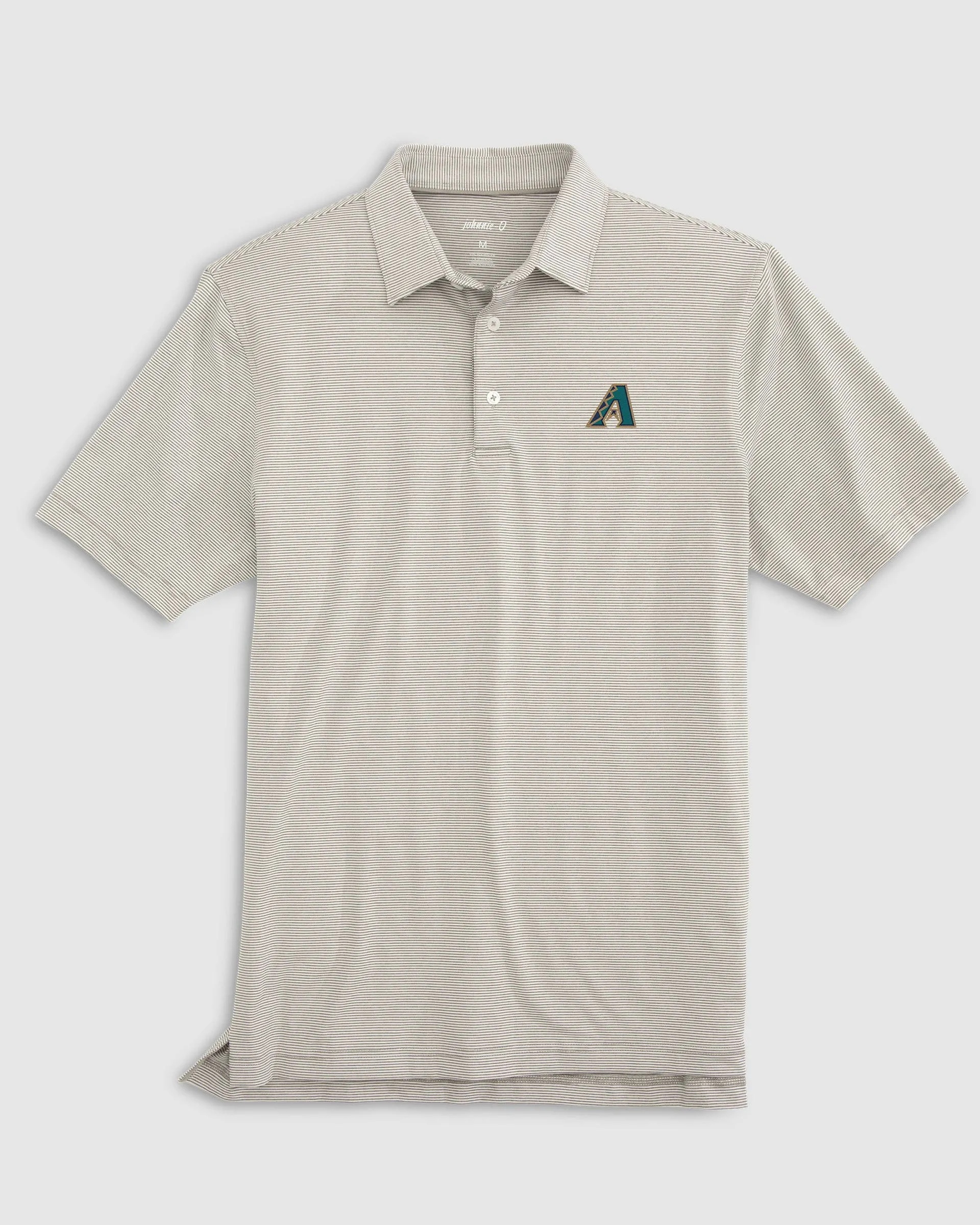 Arizona Diamondbacks Lyndonn Striped Jersey Performance Polo - Cooperstown Logo sold by Johnnie-O