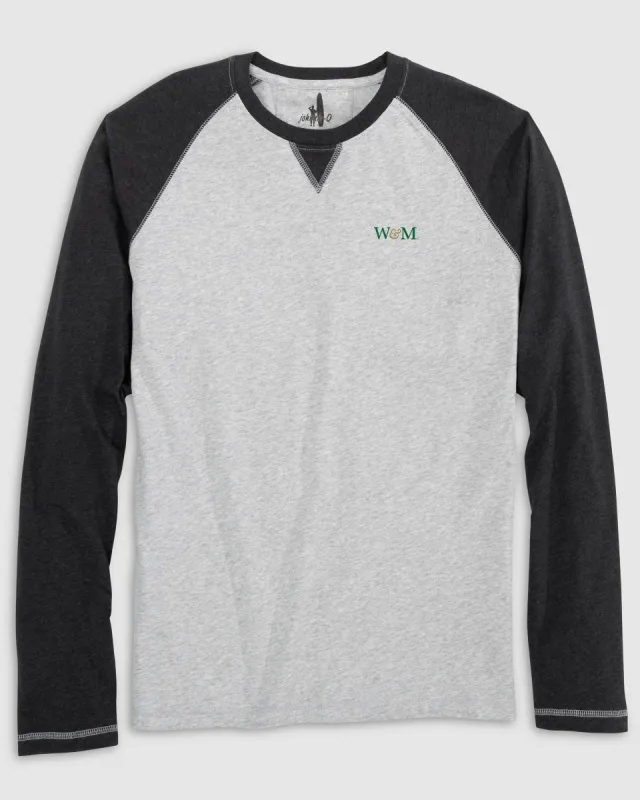 William and Mary Alsen Long Sleeve Baseball Tee sold by Johnnie-O