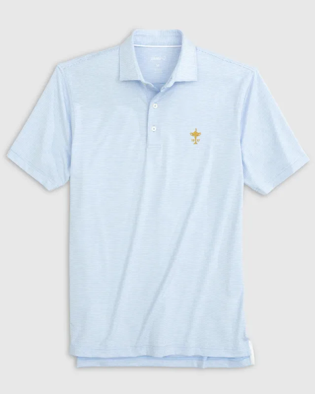 Ryder Cup Lyndonn Striped Jersey Performance Polo - Trophy Logo sold by Johnnie-O
