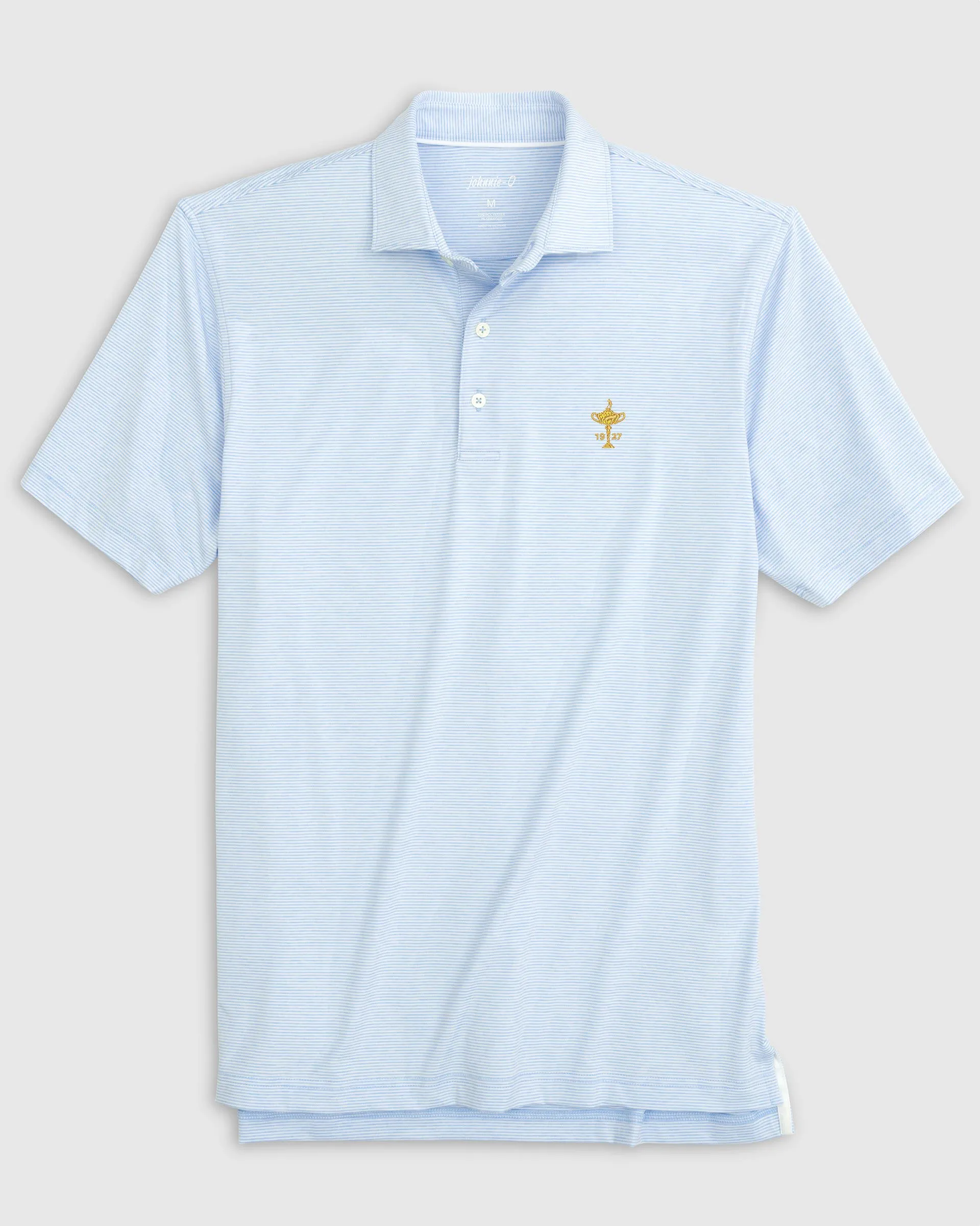 Ryder Cup Lyndonn Striped Jersey Performance Polo - Trophy Logo sold by Johnnie-O